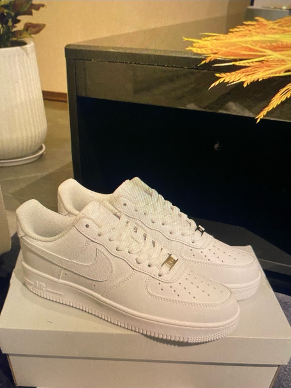Nike White Low-Top Leather Sneakers